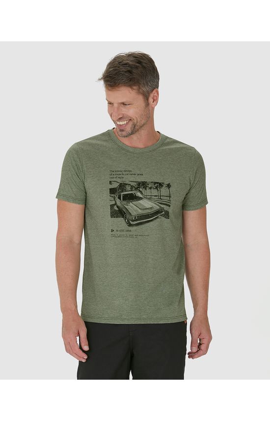 Camiseta Masculina The Iconic Design Em Malha Fio A Fio