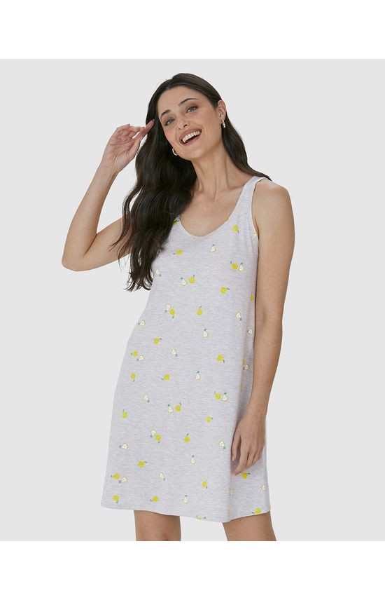 Camisola Feminina Estampa Frutas Em Algodão