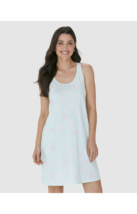 Camisola Feminina Estampa Flores Em Algodão