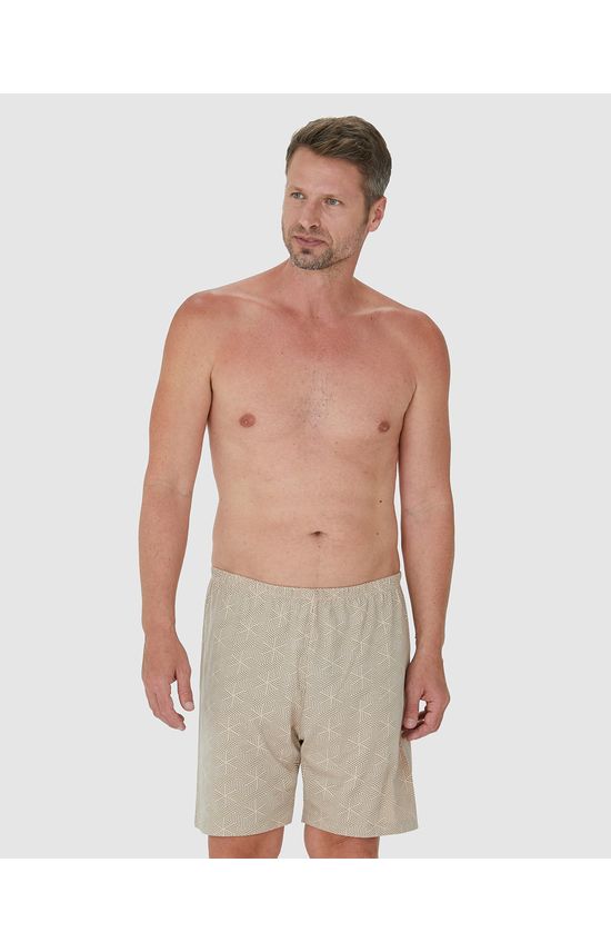 Shorts Pijama Masculino Estampado Em Algodão