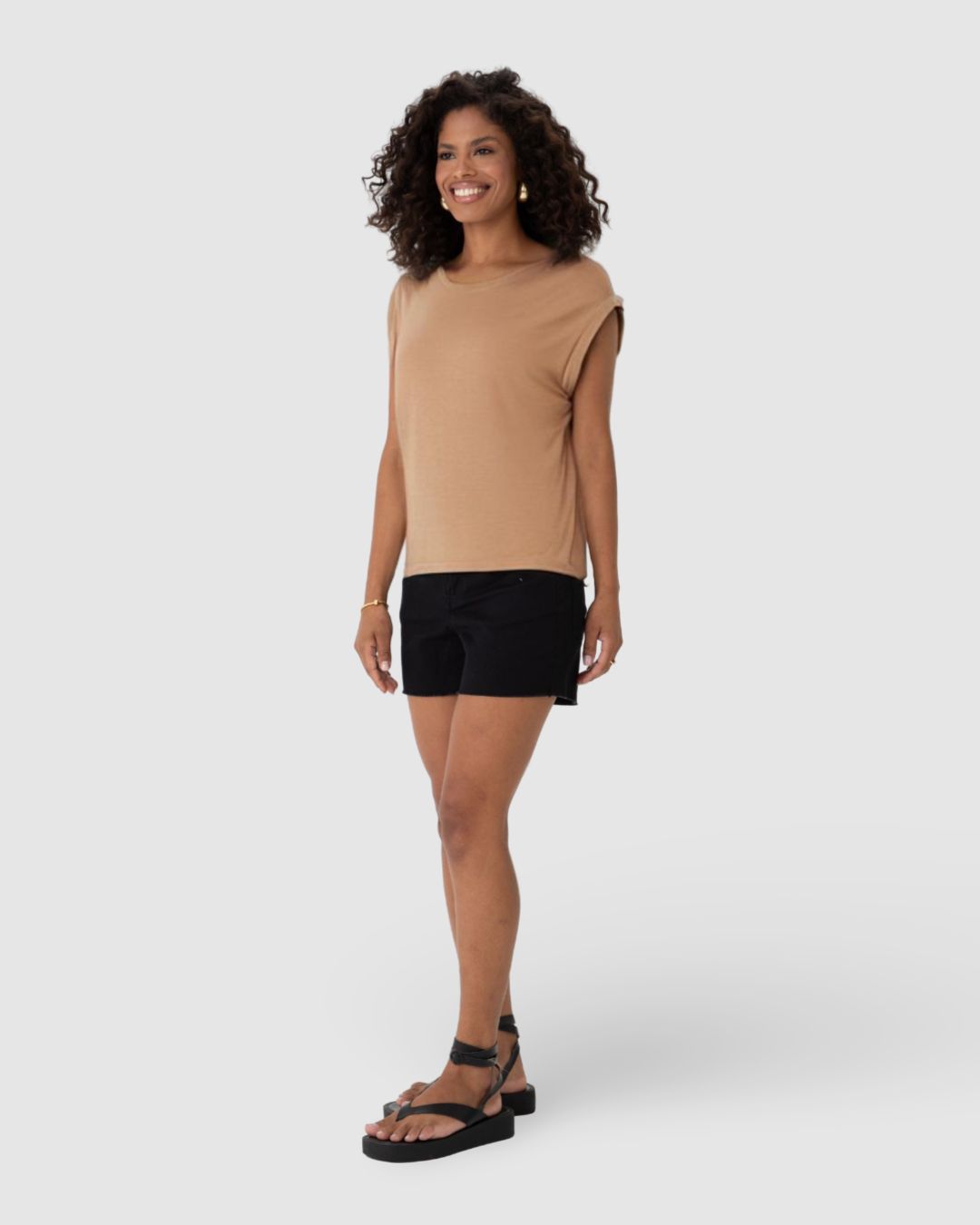 Blusa Feminina Decote Canoa Em Malha Viscolinho Stretch - Imagem 17