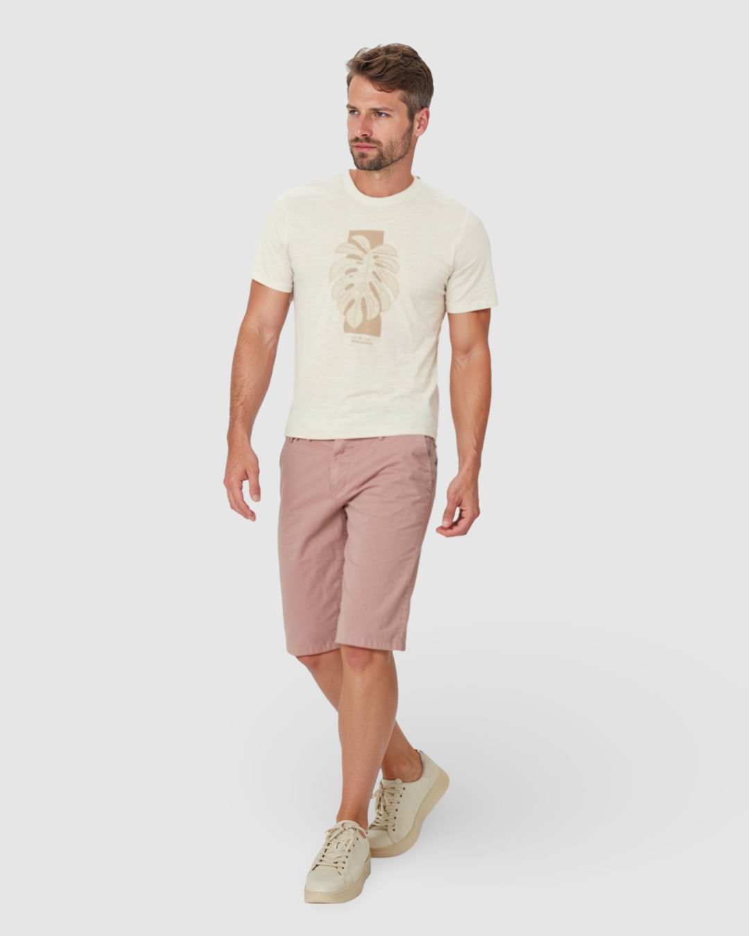Bermuda Tradicional Masculina Em Sarja Com Elastano - Imagem 32