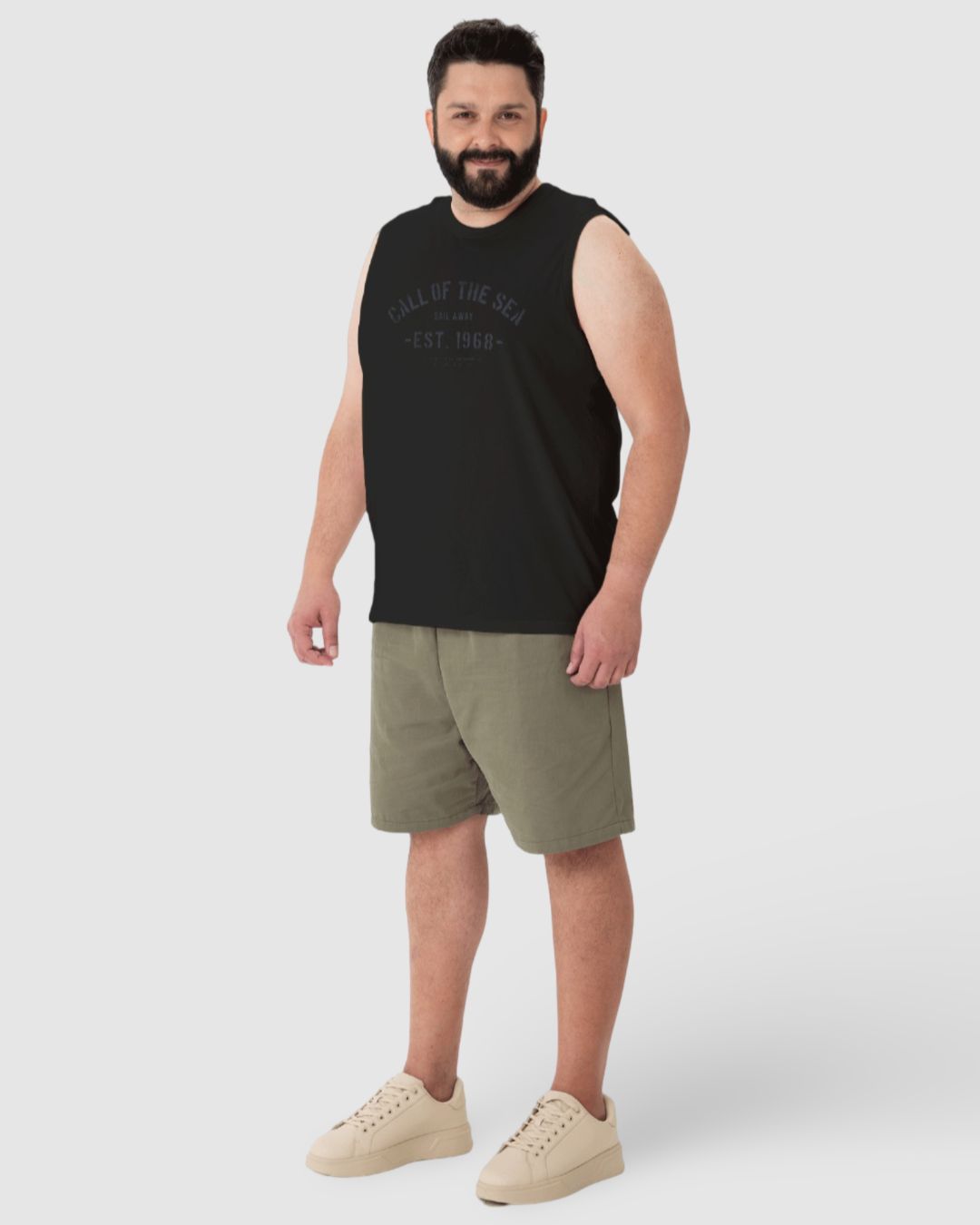 Regata Masculina Plus Size Call Of The Sea Em Algodão - Imagem 2