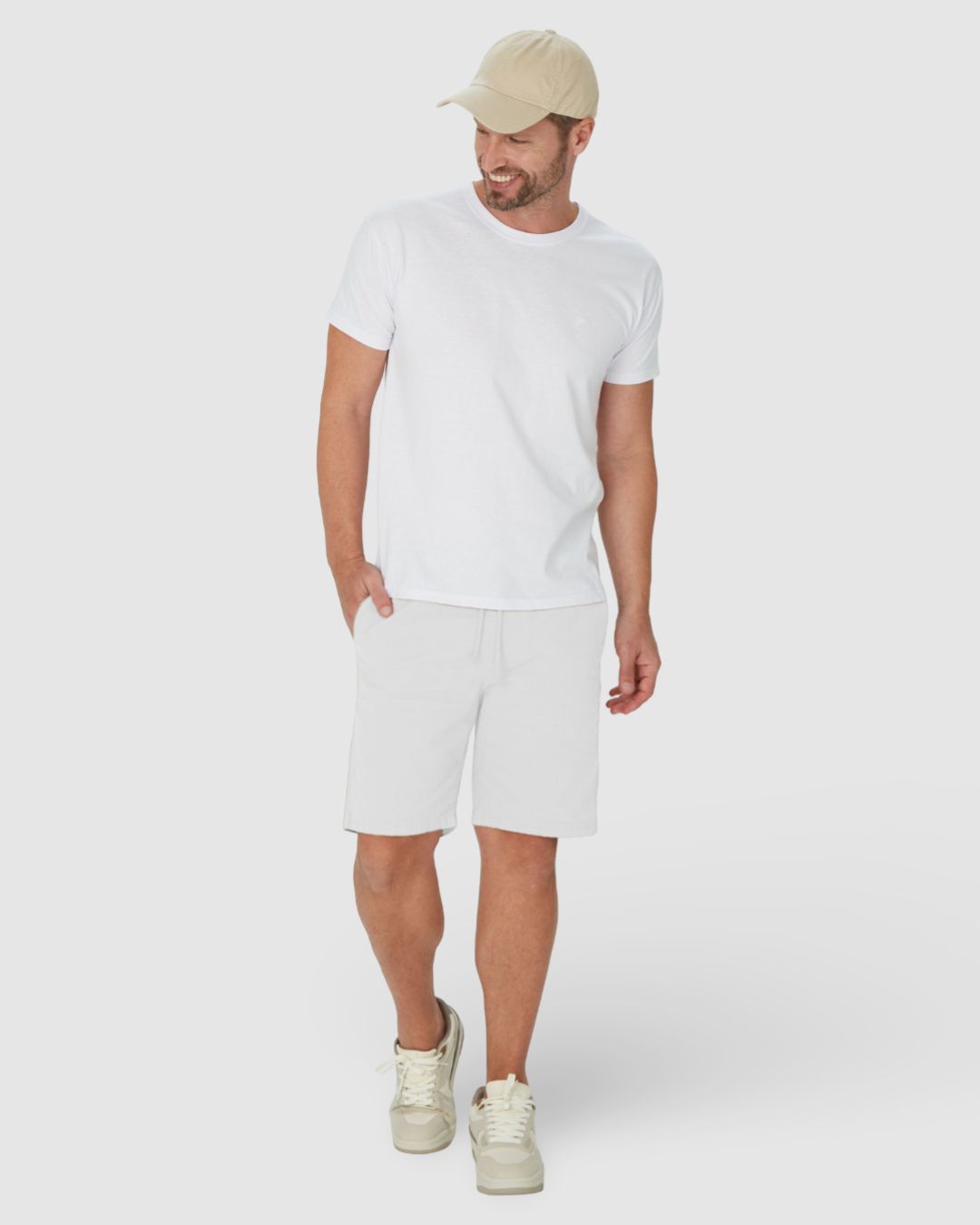 Shorts Masculino Jogger Em Sarja Com Elastano - Imagem 22