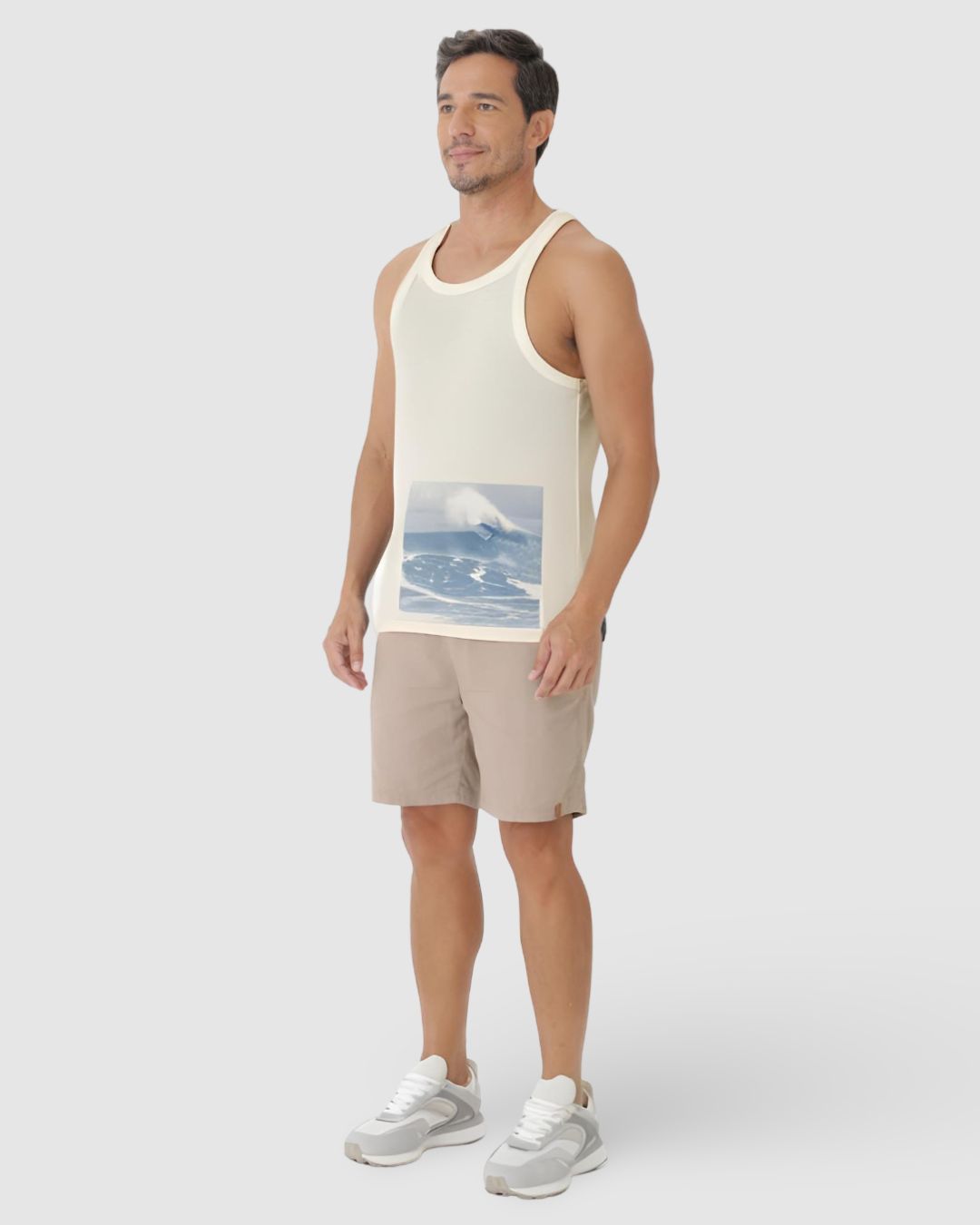 Regata Masculina Estampa Mar Em Algodão - Imagem 2