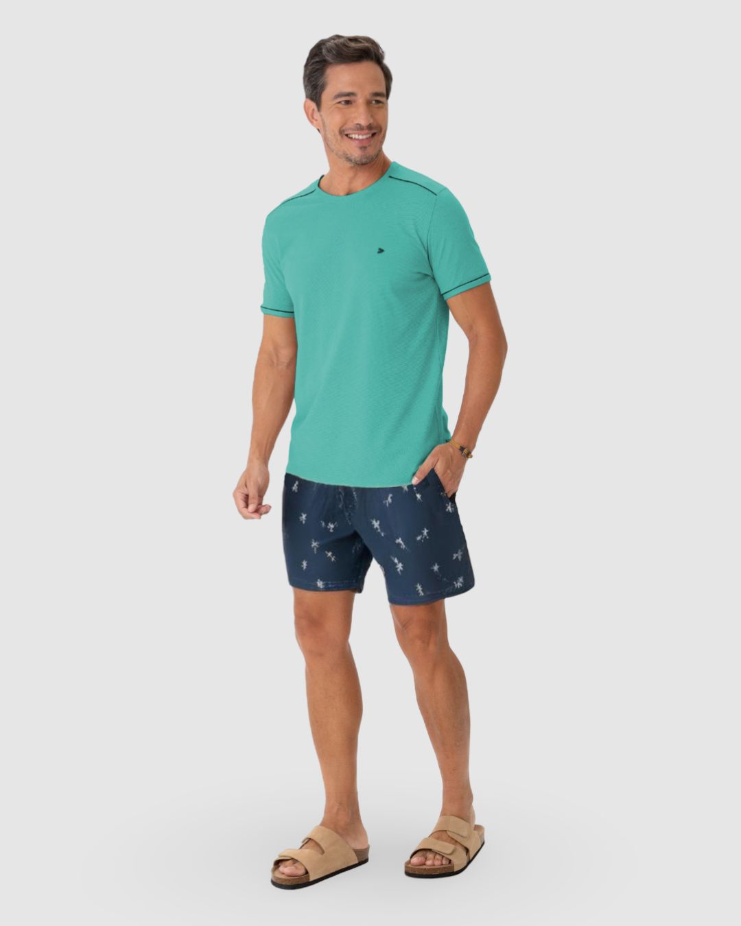 Shorts Masculino Cadarço Funcional Em Microfibra - Imagem 2