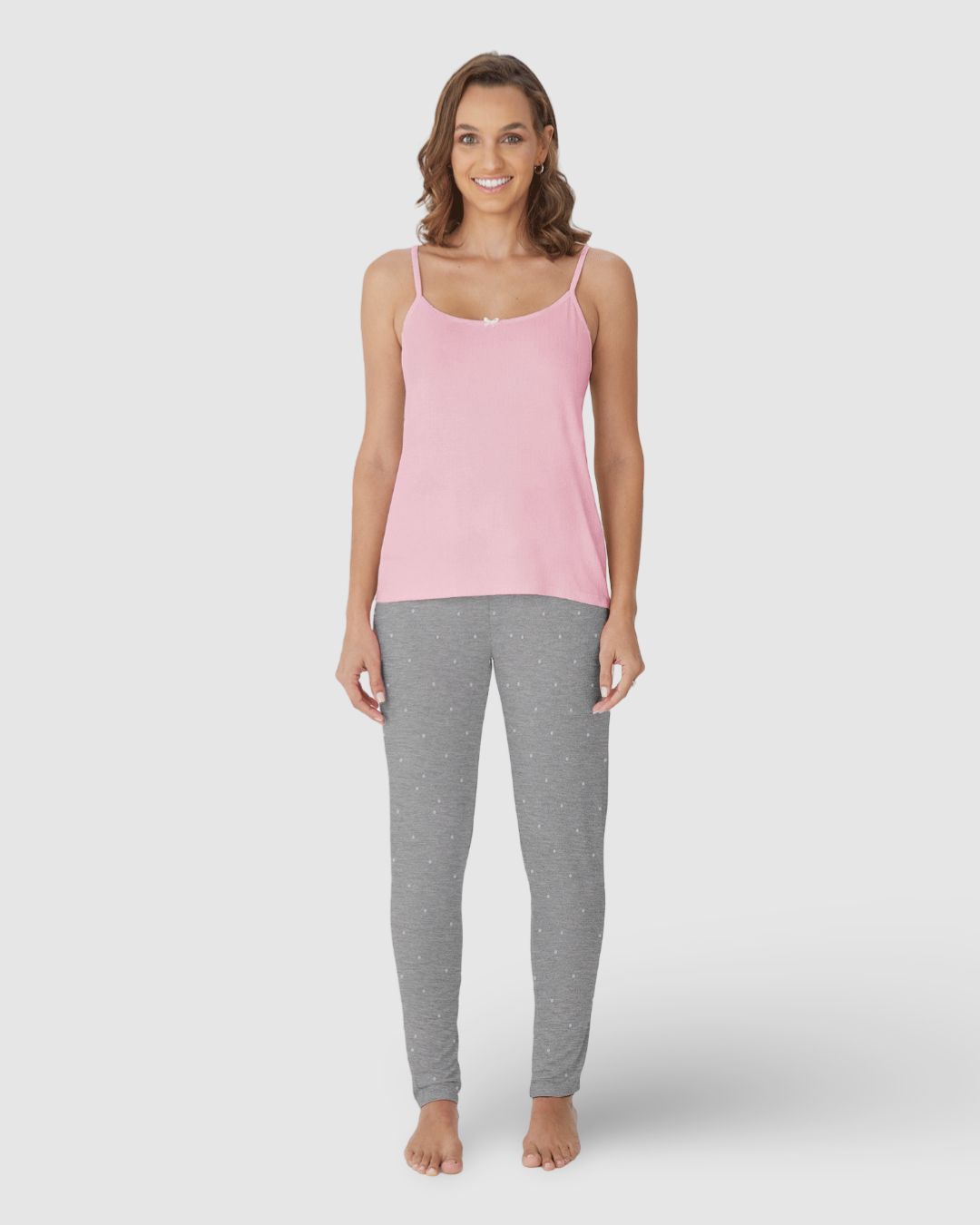 Regata Feminina De Pijama Alça Fina Em Malha Viscose Stretch - Imagem 11