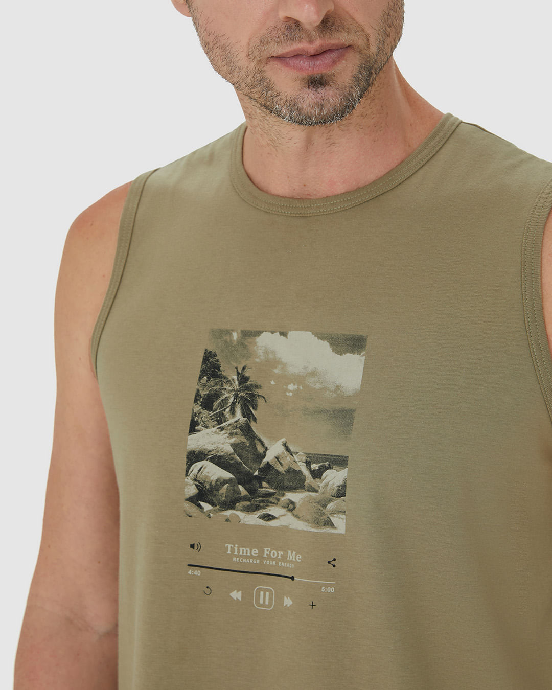 Regata Masculina Time For Me Em Algodão - Imagem 13