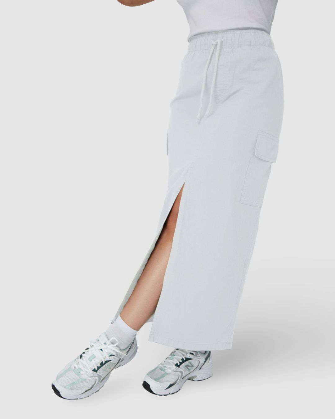 Saia Midi Feminina Cargo Em Sarja Stretch Texturizada - Imagem 23