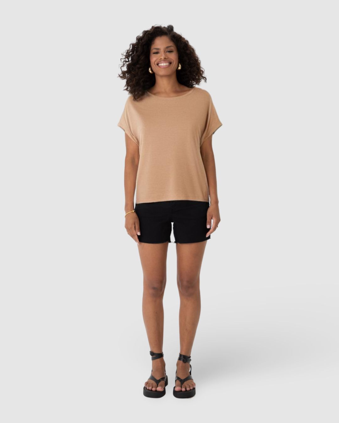 Blusa Feminina Decote Canoa Em Malha Viscolinho Stretch - Imagem 19