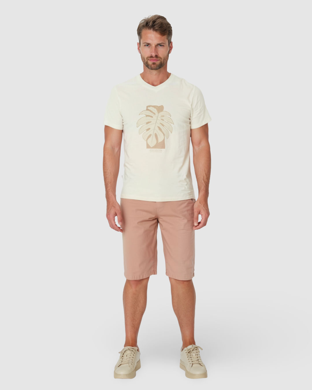 Bermuda Tradicional Masculina Em Sarja Com Elastano - Imagem 9
