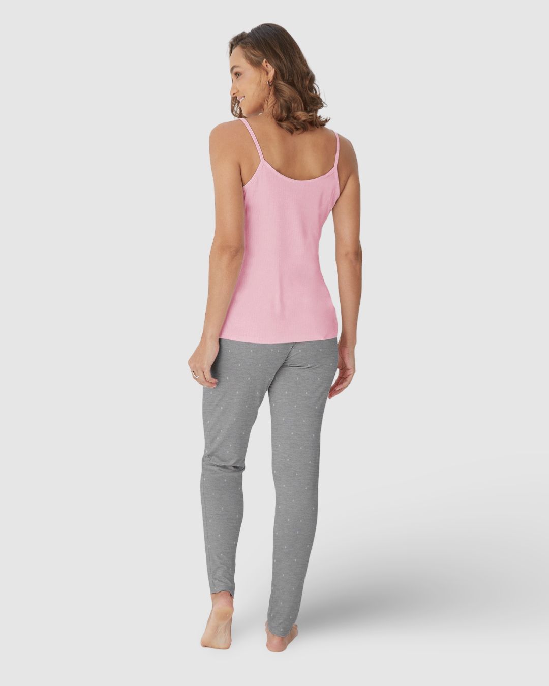 Regata Feminina De Pijama Alça Fina Em Malha Viscose Stretch - Imagem 16