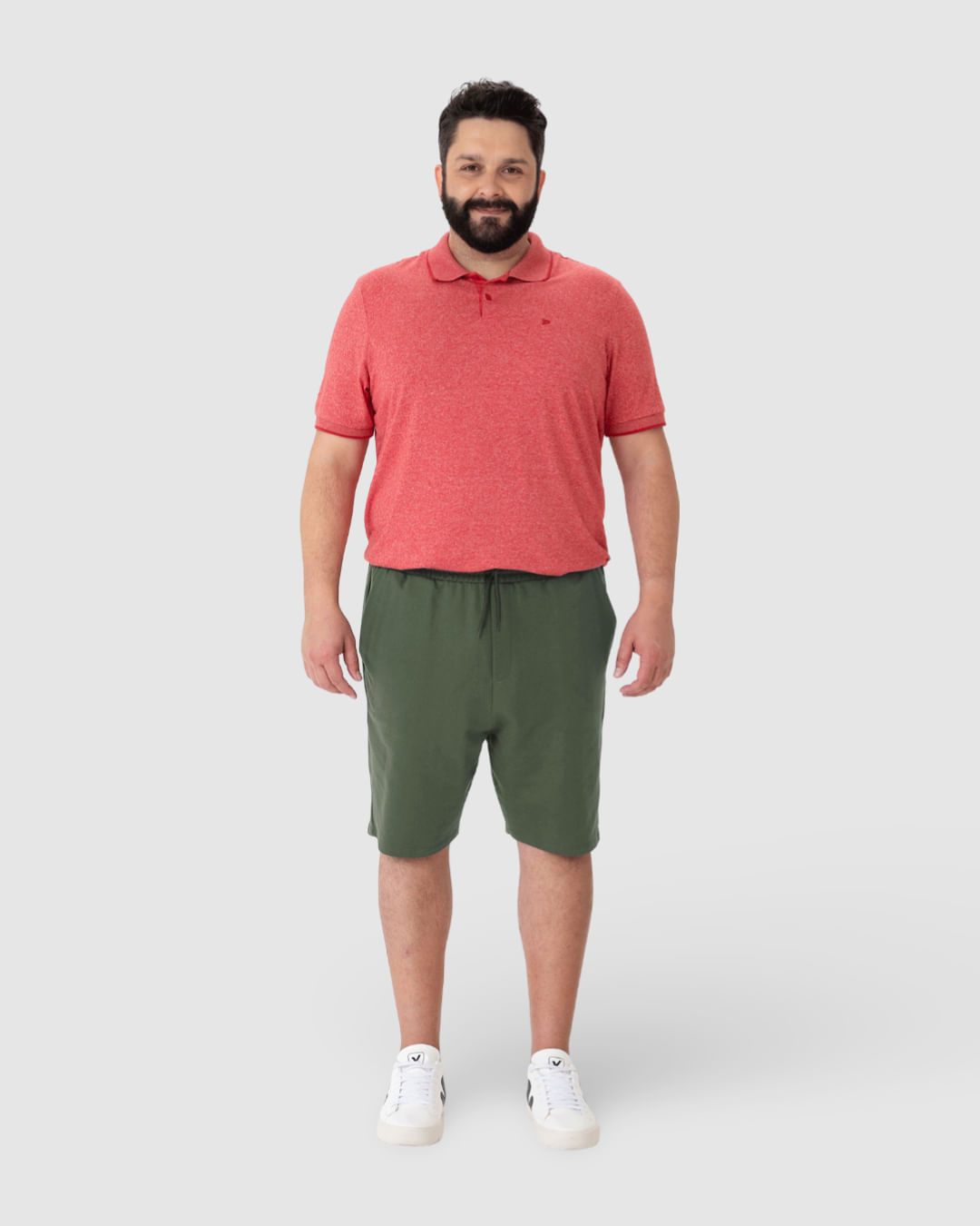 Bermuda Masculina Plus Size Listra Lateral Em Moletom - Imagem 14