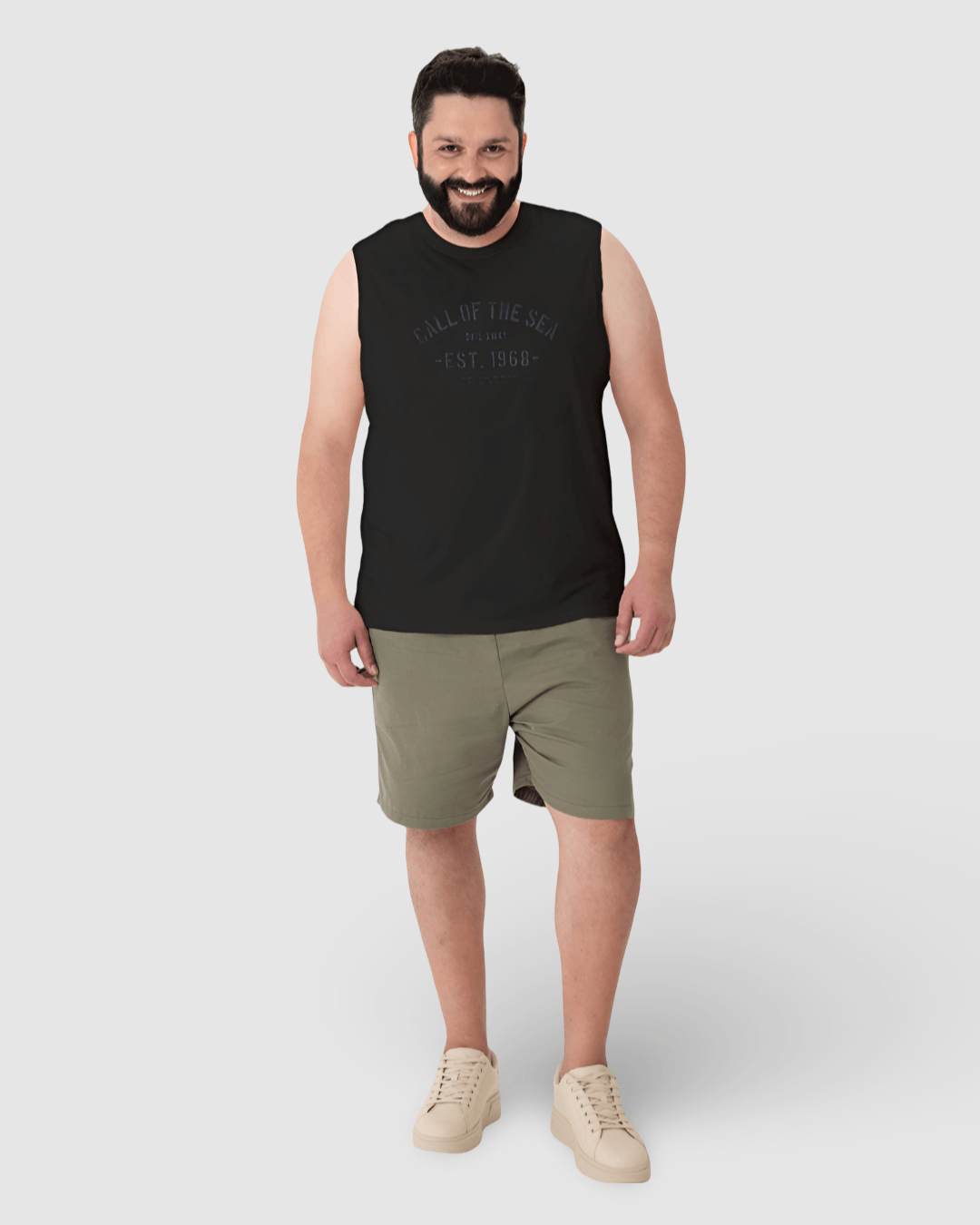Regata Masculina Plus Size Call Of The Sea Em Algodão - Imagem 14