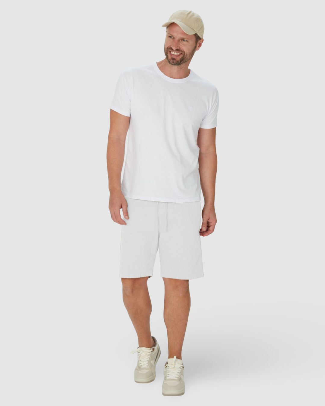 Shorts Masculino Jogger Em Sarja Com Elastano - Imagem 19