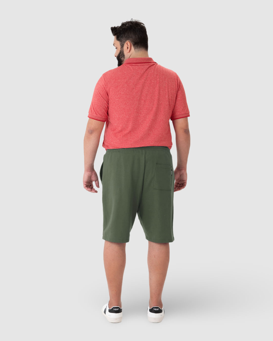 Bermuda Masculina Plus Size Listra Lateral Em Moletom - Imagem 20