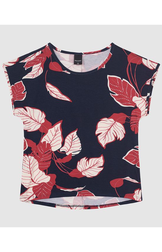 Blusa Feminina Estampada Manga Sem Cava Em Viscose Stretch