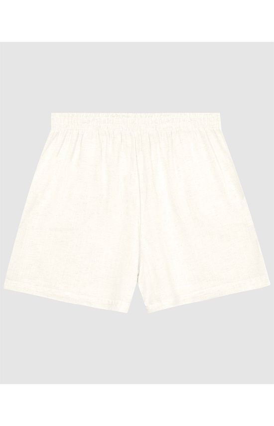 Shorts Feminino Plus Size Alfaiataria Em Viscolinho Texturizado