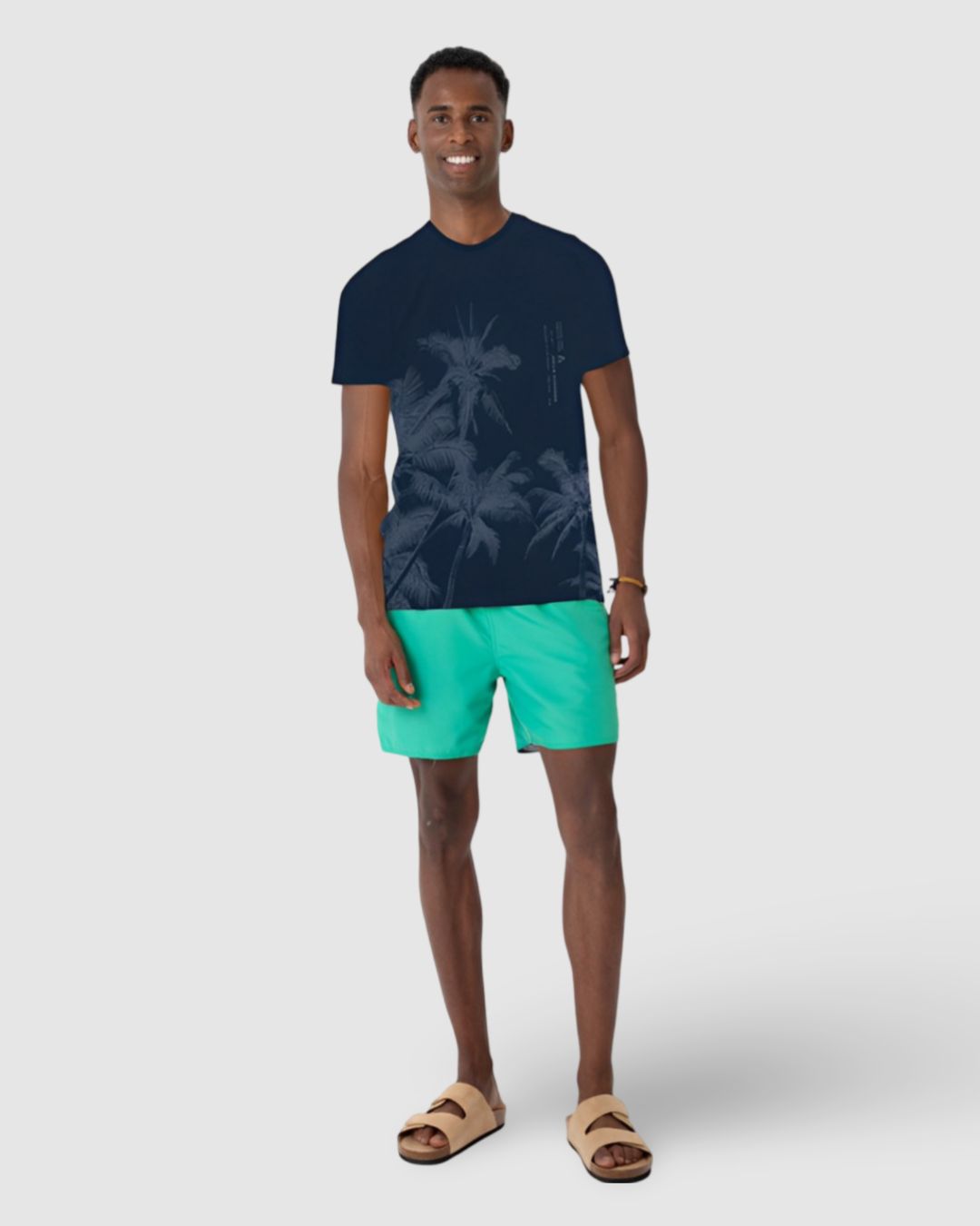 Camiseta Masculina Slim Estampada Em Algodão