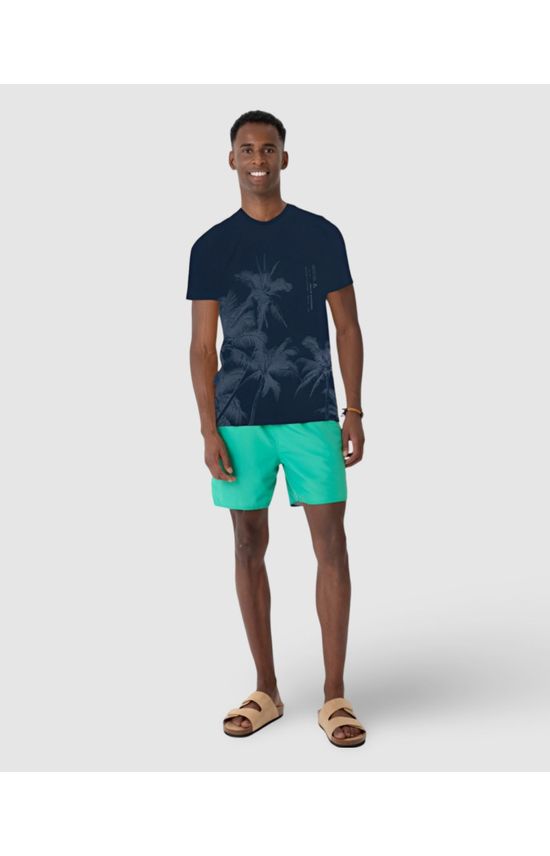 Camiseta Masculina Slim Estampada Em Algodão
