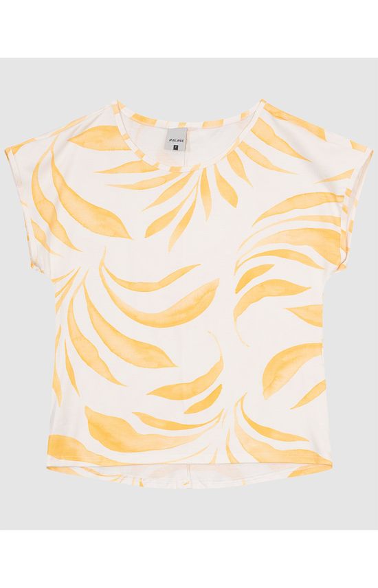 Blusa Feminina Estampada Manga Sem Cava Em Viscose Stretch