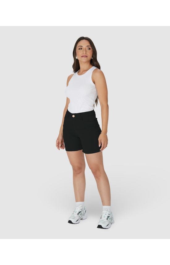 Bermuda Feminina Comfort Em Sarja Com Elastano