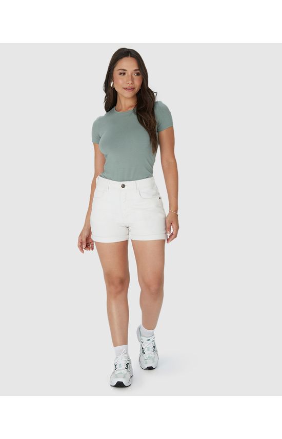 Bermuda Feminina Comfort Em Sarja Com Elastano