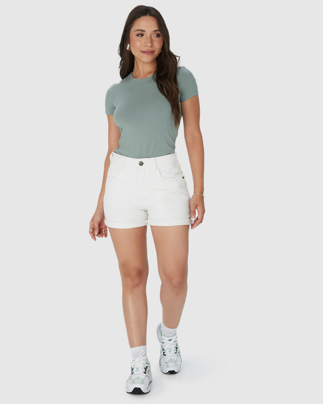 Bermuda Feminina Comfort Em Sarja Com Elastano - Imagem 24