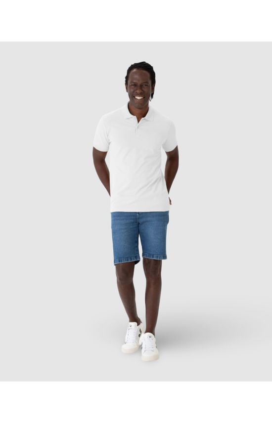 Camisa Polo Regular Masculina Em Piquet Stretch