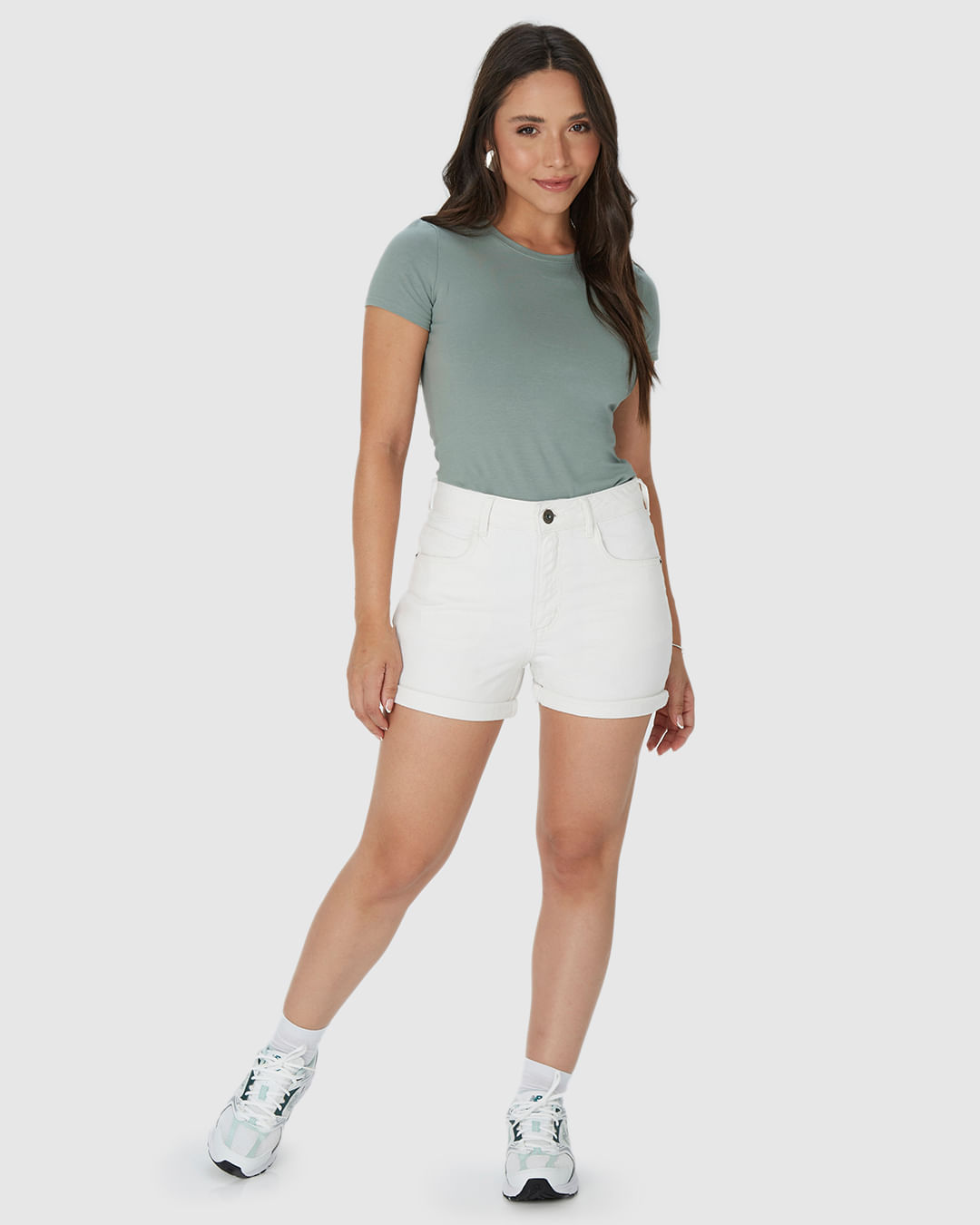 Bermuda Feminina Comfort Em Sarja Com Elastano - Imagem 26