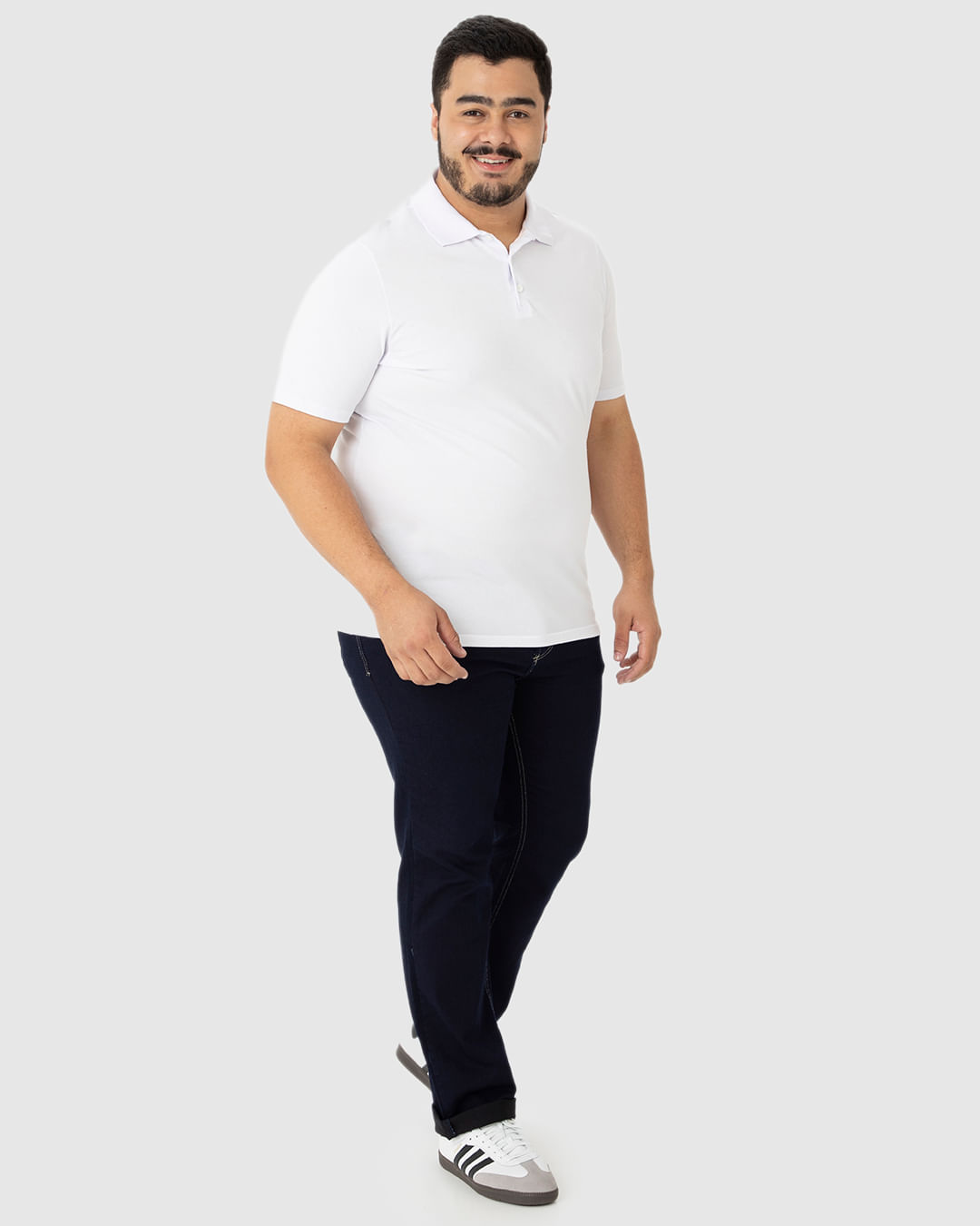 Calça Masculina Plus Size Cintura Média Em Flex Jeans - Imagem 26