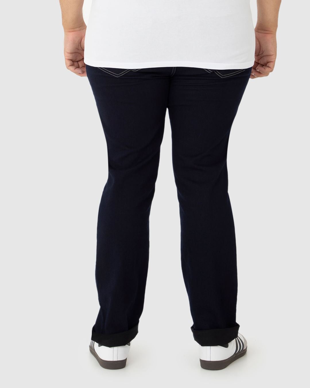 Calça Masculina Plus Size Cintura Média Em Flex Jeans - Imagem 35
