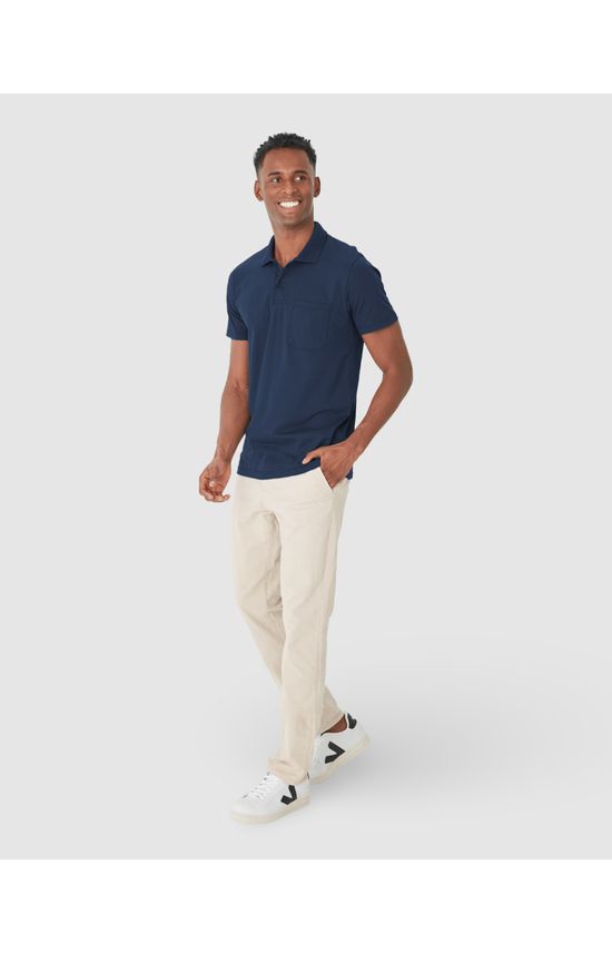 Camisa Polo Básica Masculina Gola Esporte Em Algodão