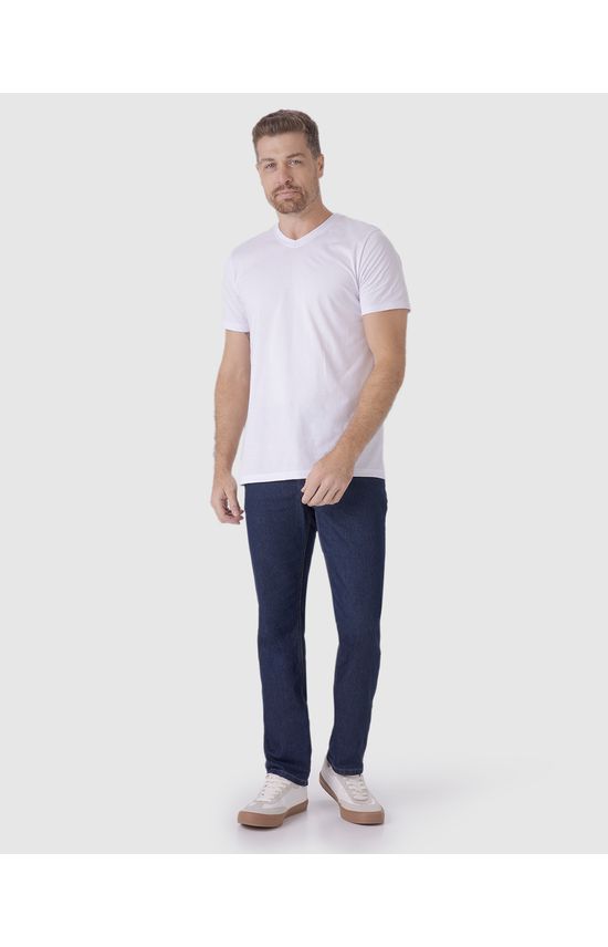 Calça Tradicional Masculina Em Jeans Com Poliéster Reciclado