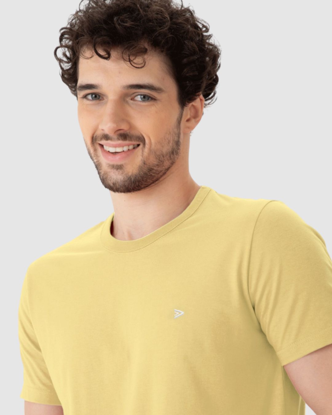 Camiseta Básica Masculina Slim Em Algodão - Imagem 3