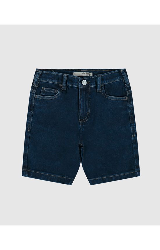 Bermuda Infantil Menino Cós Ajustável Em Jeans Moletom Malwee Kids