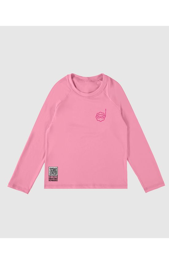 Camiseta Praia Infantil Menina Me Encontre Especial Com QR Code Malwee Kids