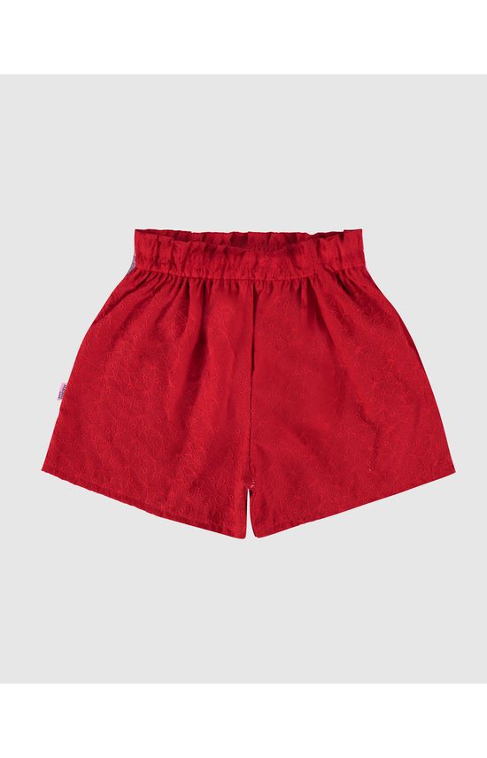 Shorts Infantil Menina Clochard Em Laise Algodão Malwee Kids