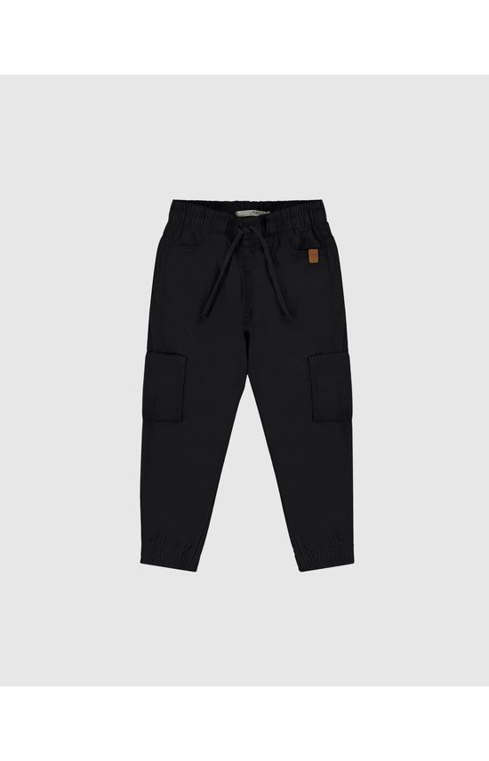 Calça Infantil Menino Jogger Bolso Sobreposto Em Sarja Stretch Malwee Kids