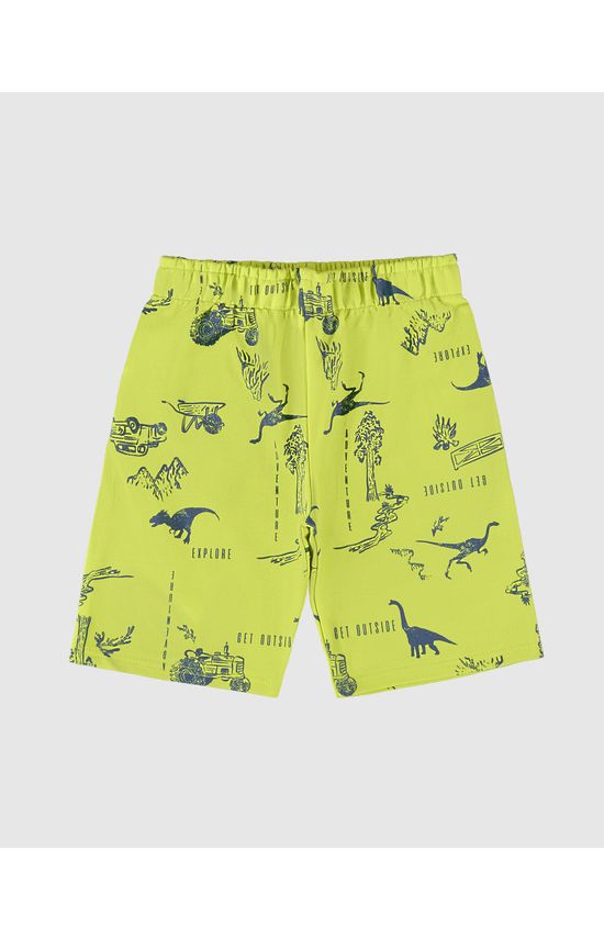 Bermuda Infantil Menino Estampada Em Moletinho Malwee Kids