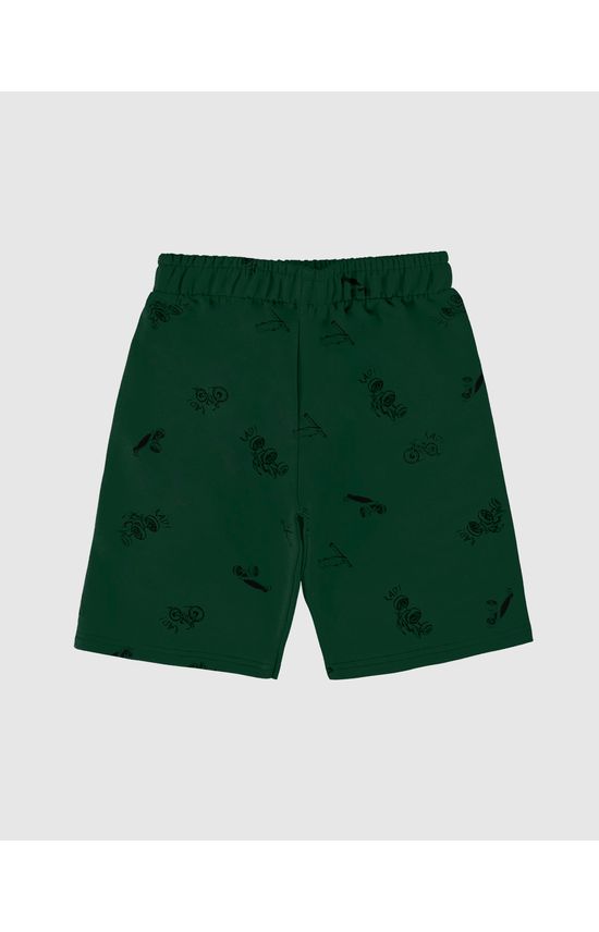 Bermuda Infantil Menino Estampada Em Moletinho Malwee Kids