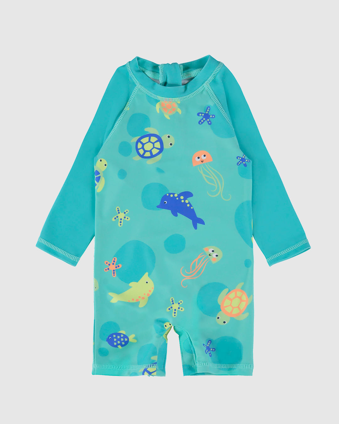 Macacão Praia Infantil Unissex Manga Longa Em Malha UV50+ Malwee Kids - Imagem 7