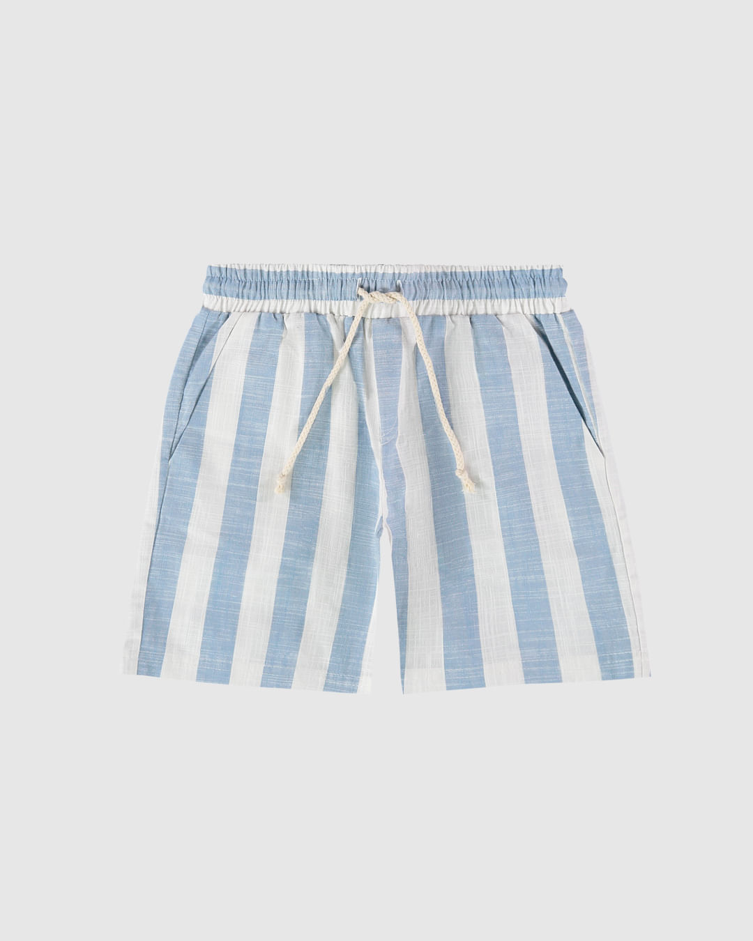 Bermuda Infantil Menino Listrado Bolso Embutido Com Botão Malwee Kids - Imagem 11