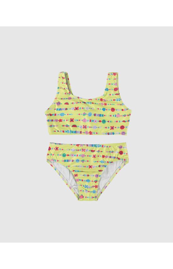 Conjunto Infantil Menina Blusa + Calcinha Biquíni Malha UV50+ Malwee Kids