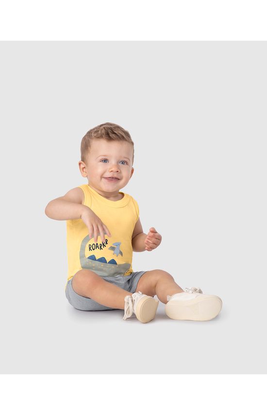 Conjunto Infantil Menino Bermuda Saruel Em Algodão Malwee Kids
