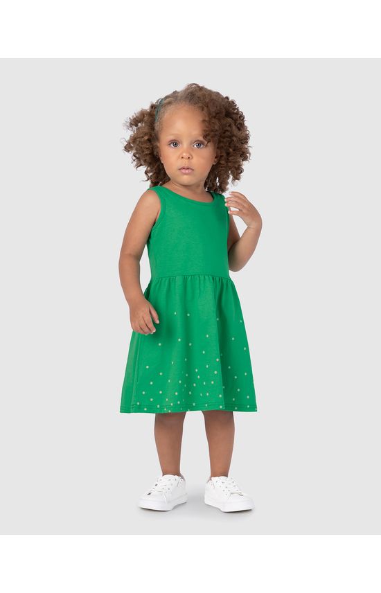 Vestido Infantil Rodado Sem Mangas Em Algodão Malwee Kids
