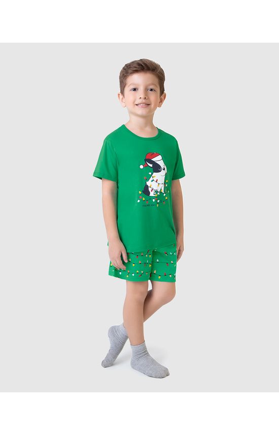 Pijama Infantil Unissex Estampa Especial Natal Em Algodão Malwee Kids