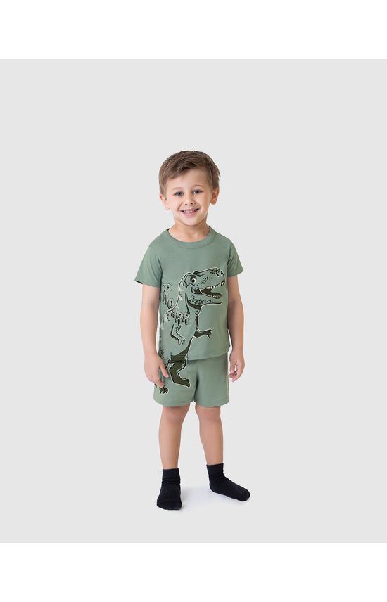 Pijama Infantil Menino Dinossauro Em Algodão Malwee Kids