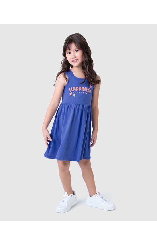 Vestido Infantil Happiness Em Algodão Malwee Kids
