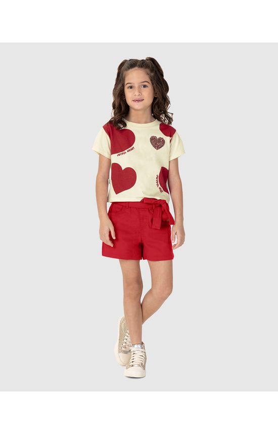 Blusa Infantil Menina Estampa + Bordado Lantejoulas Em Algodão Malwee Kids